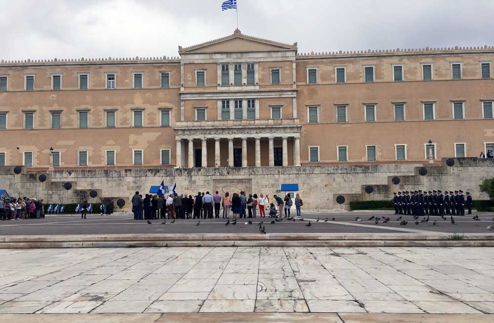 the greek-parliament at the old royal palace